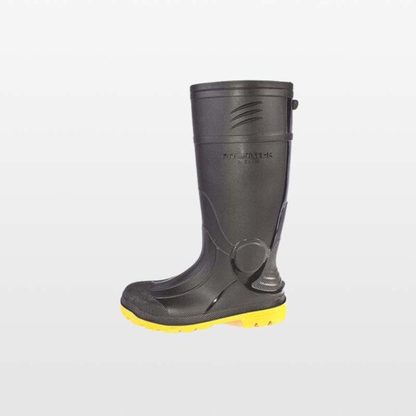 Bota de hule super industrial negro y beige sin forro