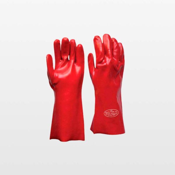 Guantes de PVC rojo 14 a 35 cm