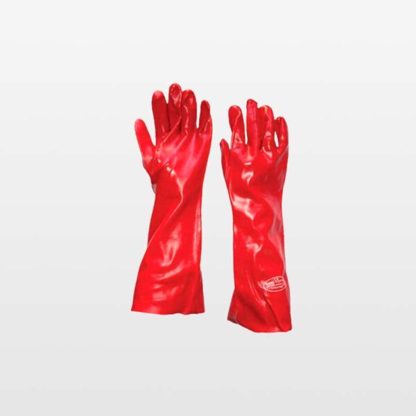 Guantes de PVC rojo 18 a 45 cm
