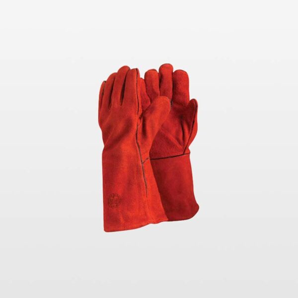 Guantes de soldador rojo hilo kevlar